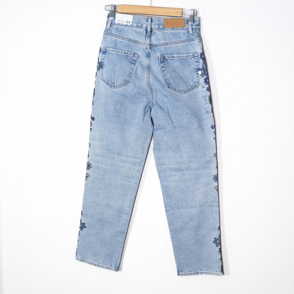 NEW PacSun Women’s Jeans Desert Indie Y2K Embroidered Cactus Floral High Rise 25 - Picture 2 of 11